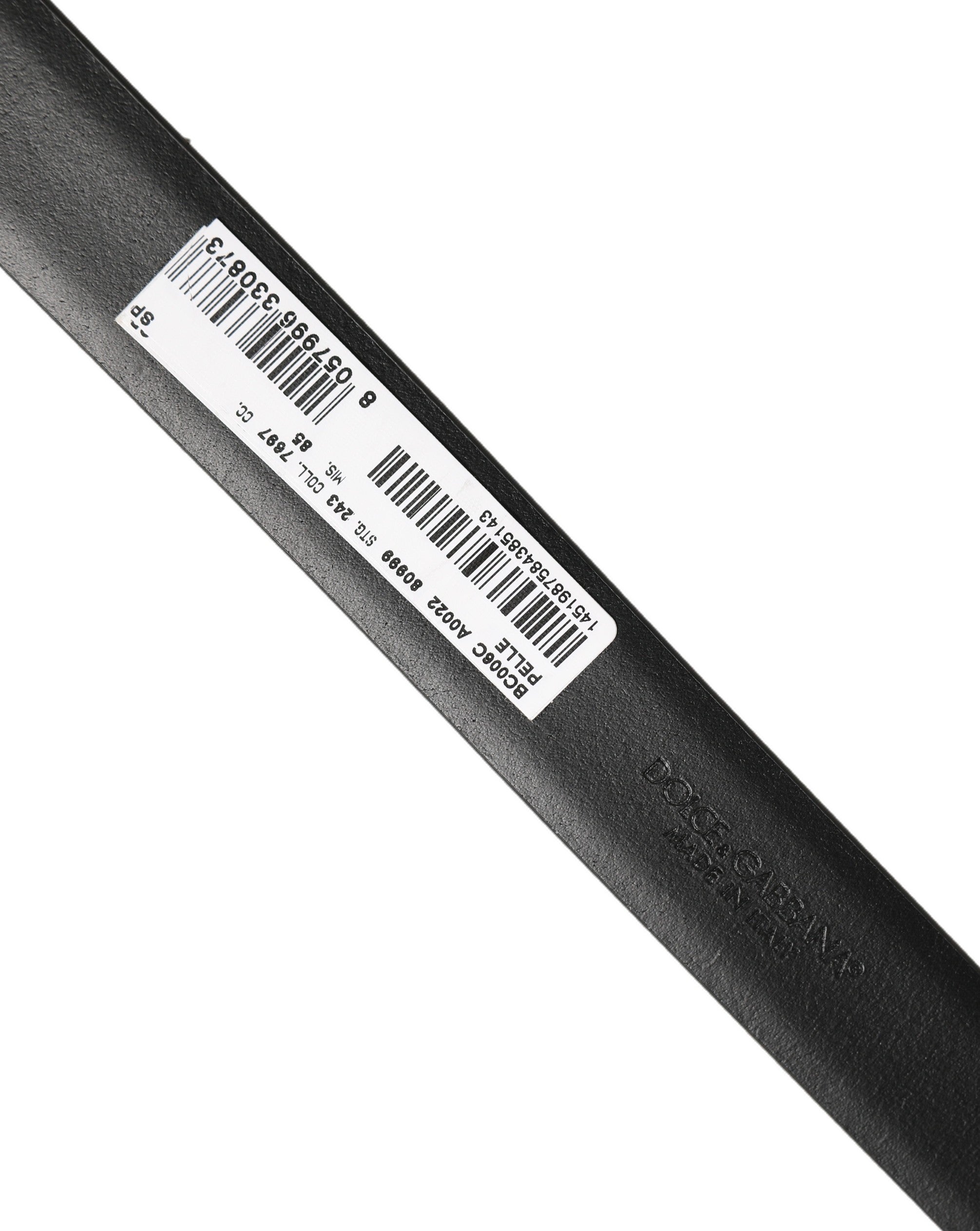 Dolce & Gabbana Black Classic Leather Silver Tone Buckle Belt Dolce & Gabbana