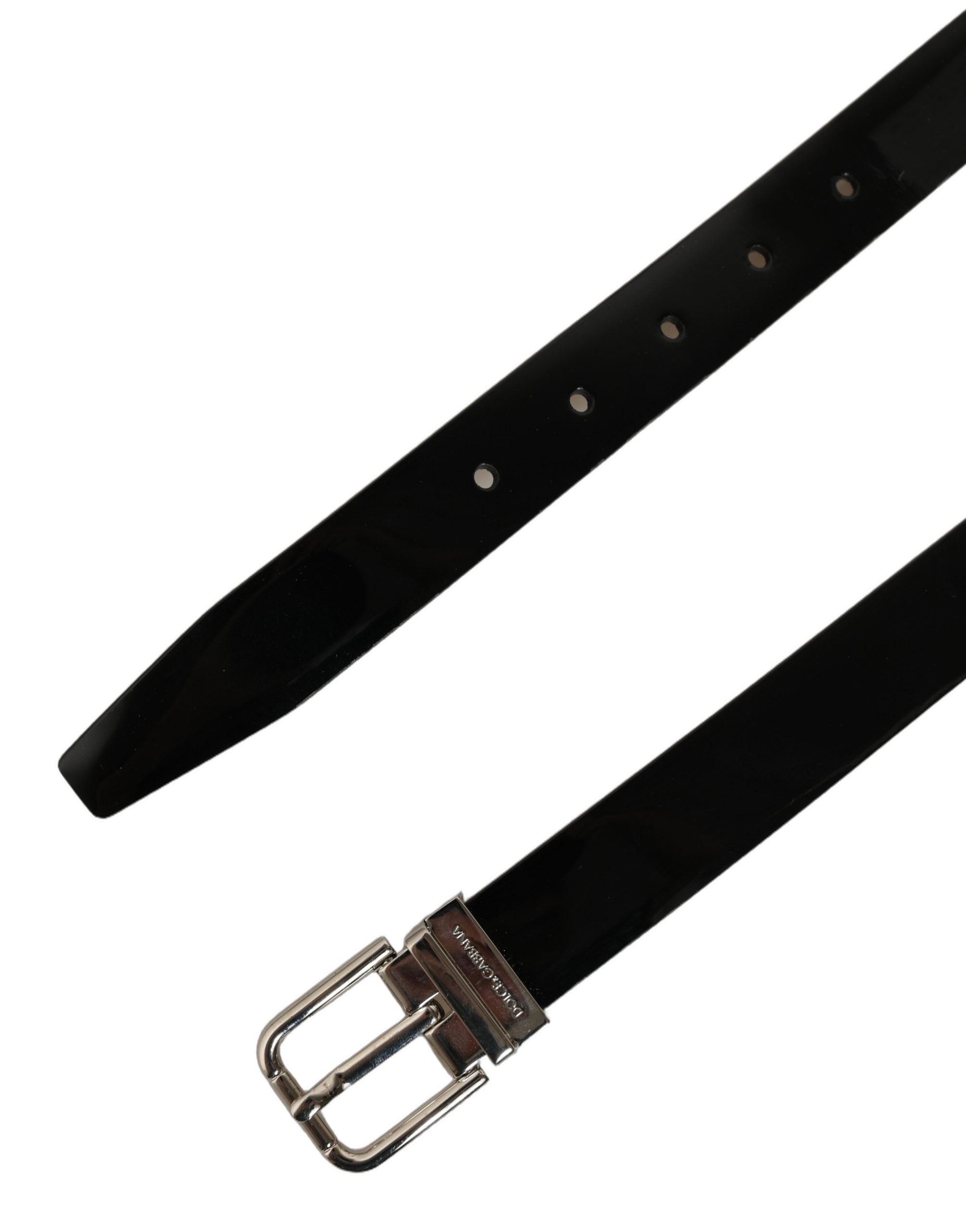 Dolce & Gabbana Black Classic Leather Silver Tone Buckle Belt Dolce & Gabbana