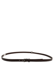 Dolce & Gabbana Brown Leather Double Wrap Metal Buckle Belt Dolce & Gabbana