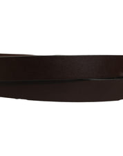 Dolce & Gabbana Brown Leather Double Wrap Metal Buckle Belt Dolce & Gabbana