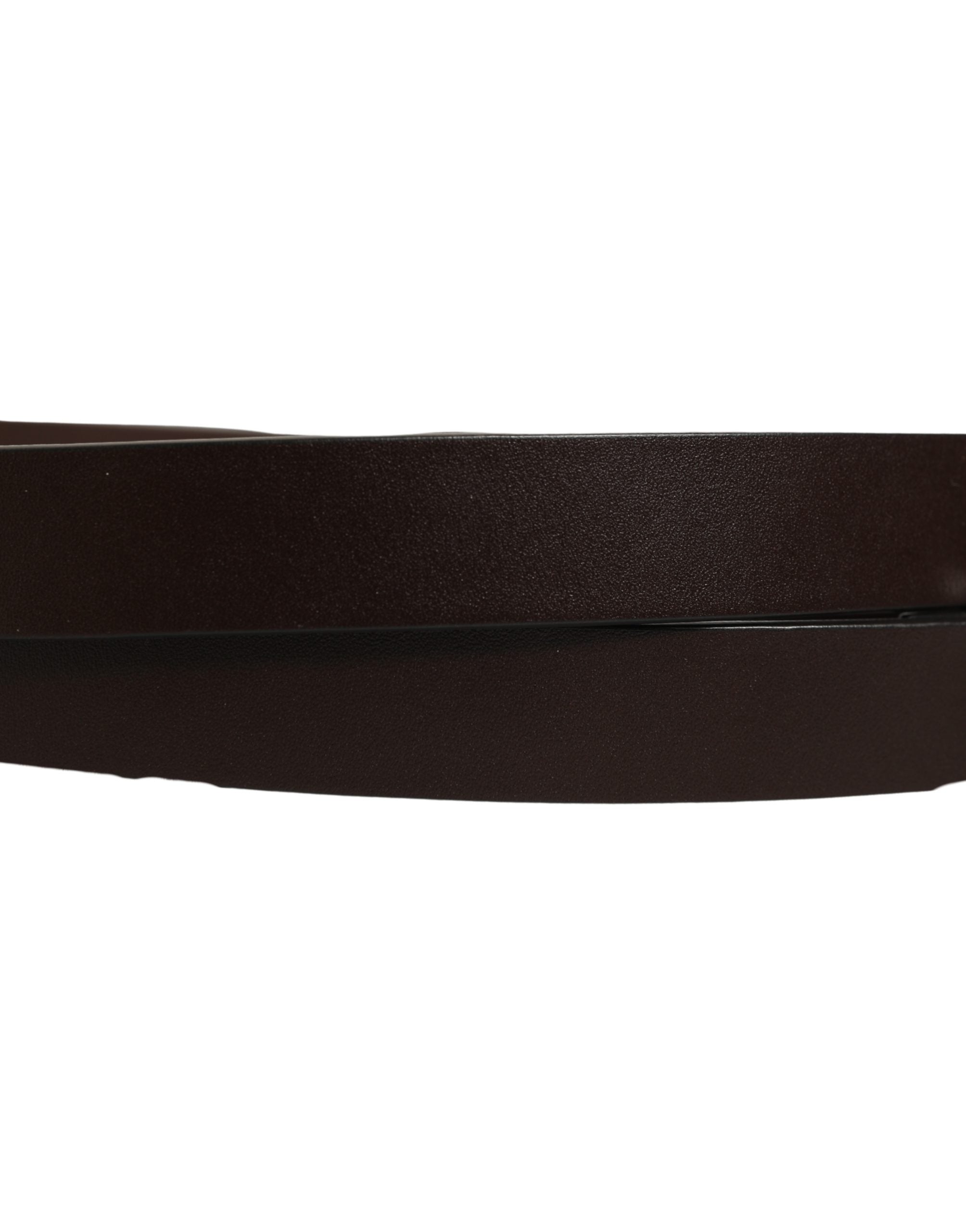 Dolce & Gabbana Brown Leather Double Wrap Metal Buckle Belt Dolce & Gabbana