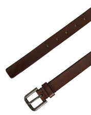 Dolce & Gabbana Brown Leather Silver Tone Metal Buckle Belt Dolce & Gabbana