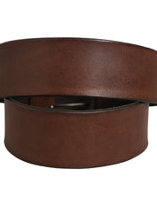 Dolce & Gabbana Belt Brown Leather Double Prong Metal Buckle Dolce & Gabbana