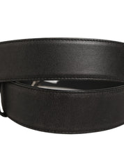 Dolce & Gabbana Black Leather Anchor Logo Metal Buckle Belt Dolce & Gabbana
