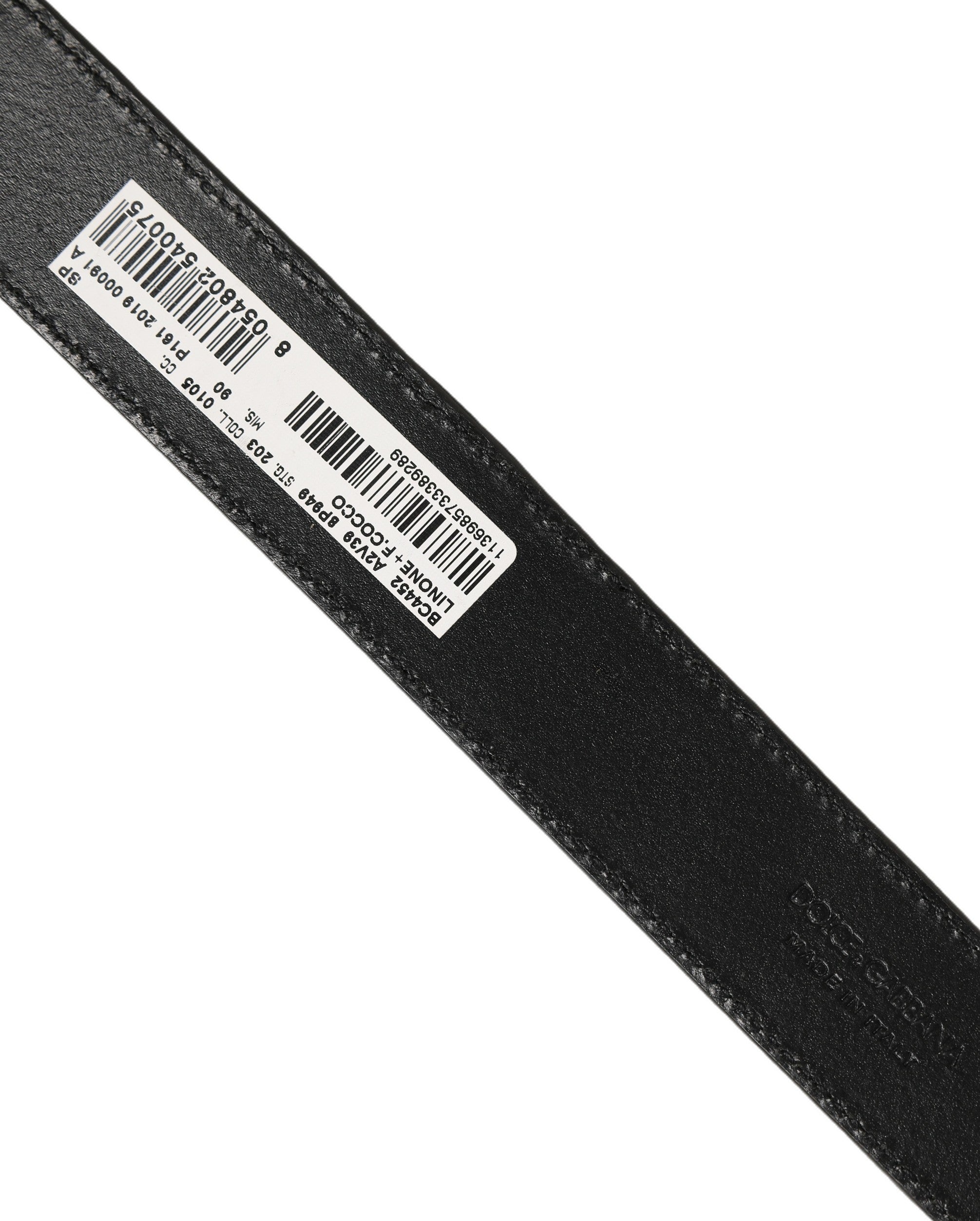 Dolce & Gabbana Beige Black Woven Leather Metal Buckle Belt Dolce & Gabbana