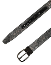 Dolce & Gabbana Silver Black Floral Jacquard Metal Buckle Belt Dolce & Gabbana