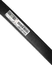Dolce & Gabbana Black Fabric Leather Barcode Silver Buckle Belt Dolce & Gabbana