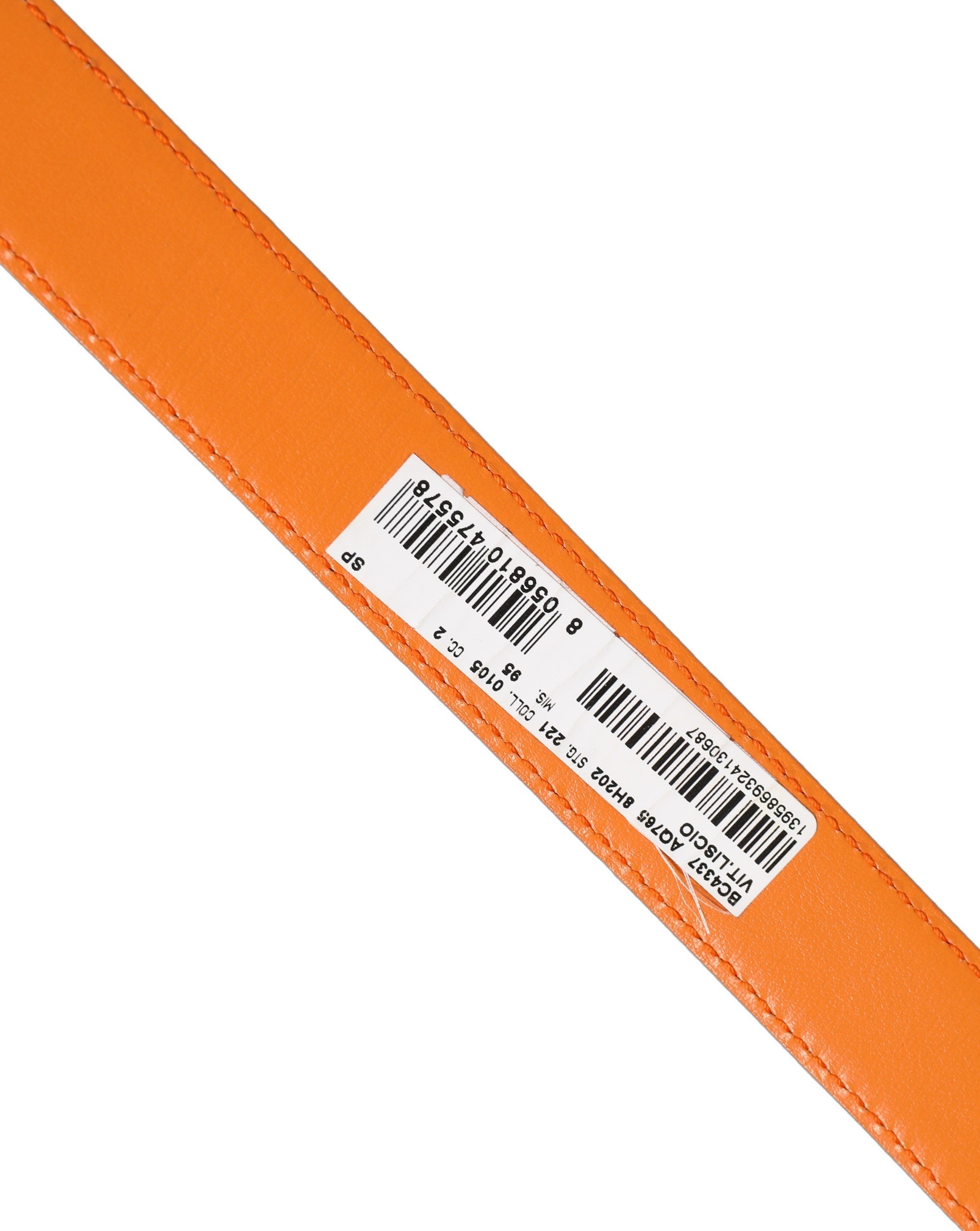 Dolce & Gabbana Orange Leather Silver Tone Metal Buckle Belt Dolce & Gabbana