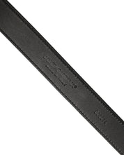 Dolce & Gabbana Men Black Leather Gold Tone Metal Buckle Belt Dolce & Gabbana