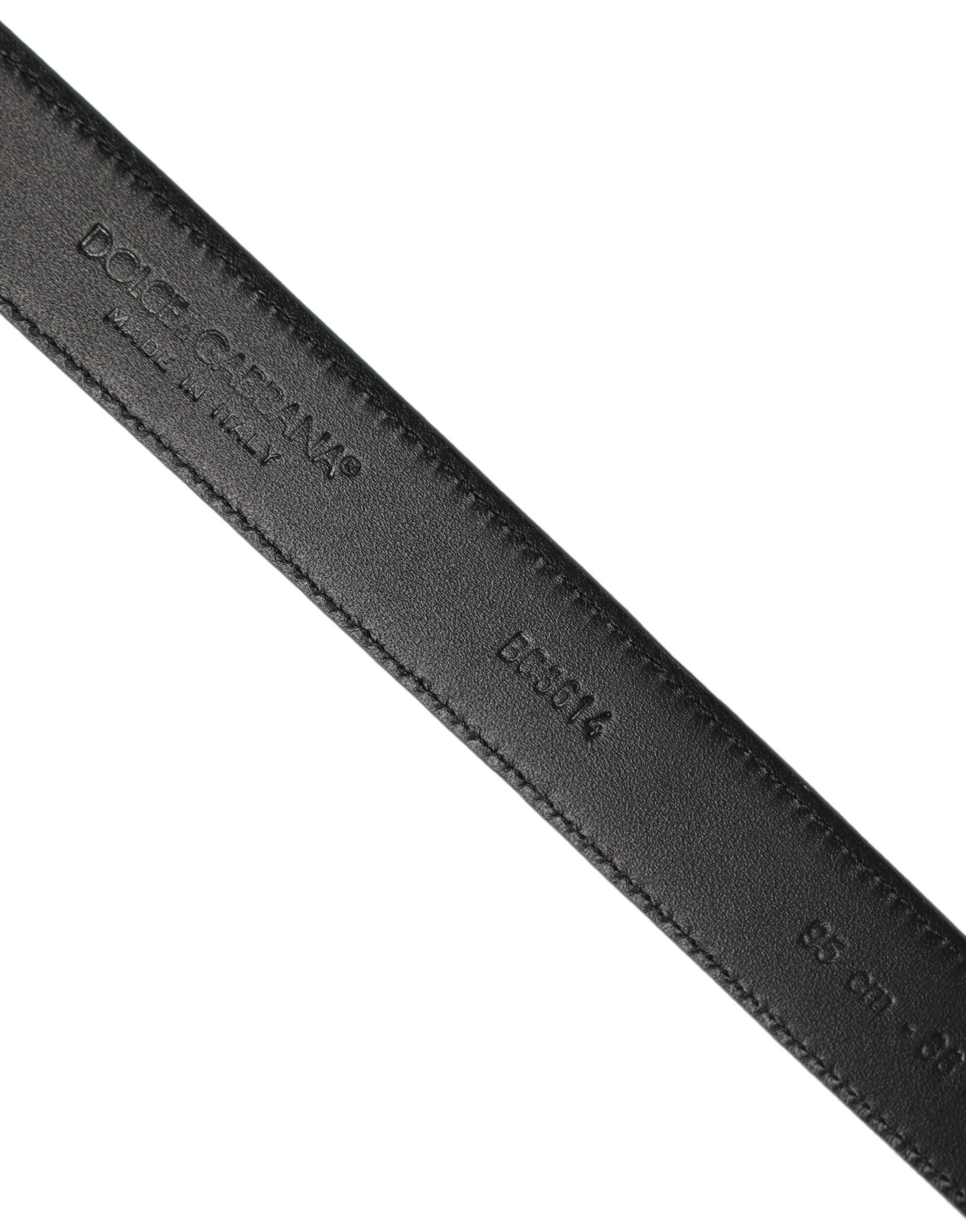 Dolce & Gabbana Men Blue Suede Gold Tone Metal Buckle Belt Dolce & Gabbana
