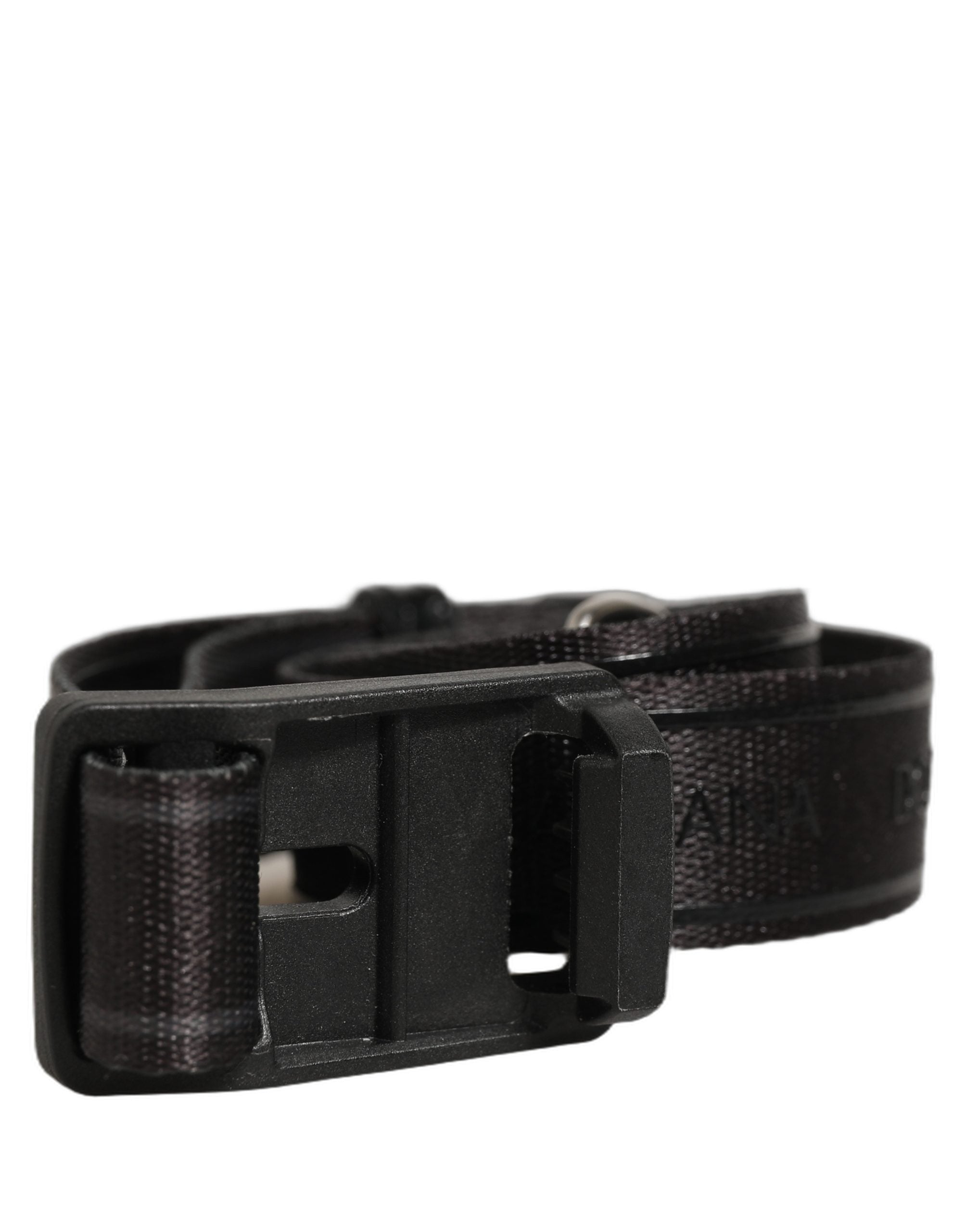 Dolce & Gabbana Men Black Nylon Webbing Plastic Buckle Belt Dolce & Gabbana