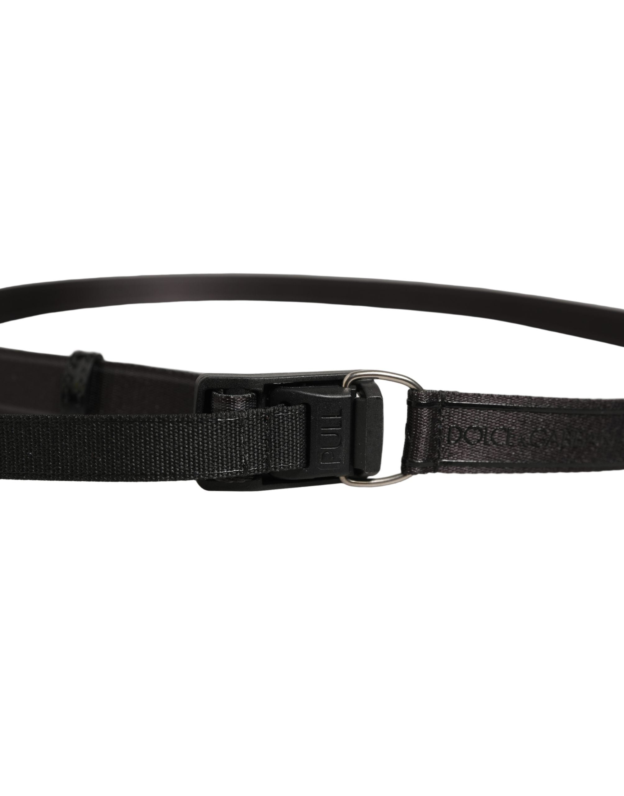 Dolce & Gabbana Men Black Nylon Webbing Plastic Buckle Belt Dolce & Gabbana