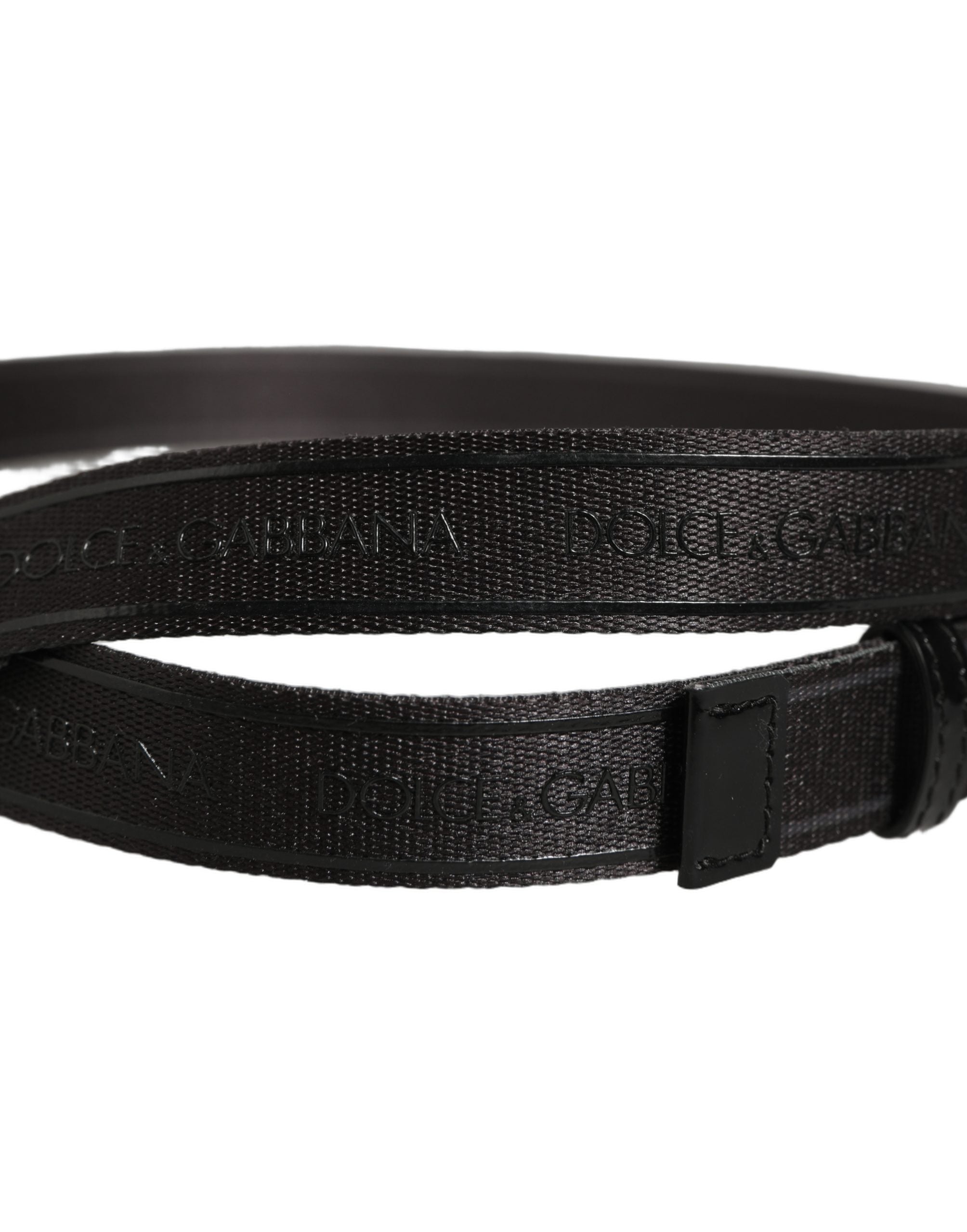 Dolce & Gabbana Men Black Nylon Webbing Plastic Buckle Belt Dolce & Gabbana