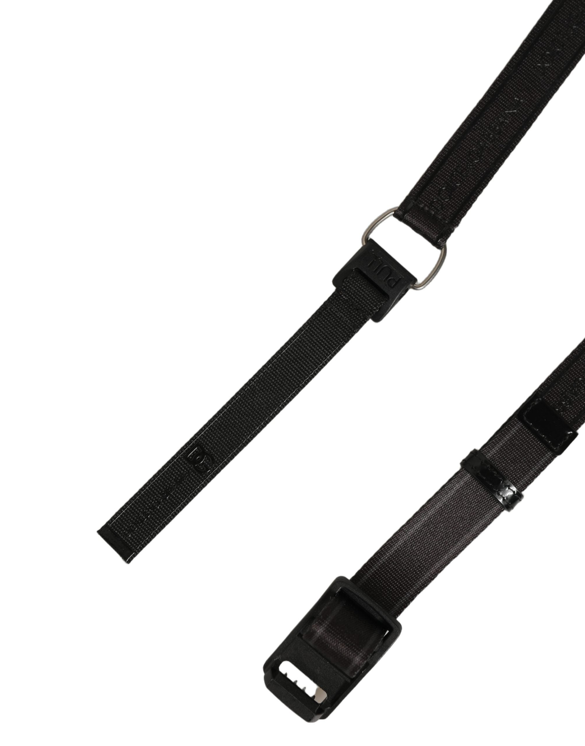 Dolce & Gabbana Men Black Nylon Webbing Plastic Buckle Belt Dolce & Gabbana