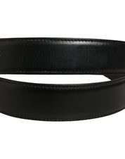 Dolce & Gabbana Black Classic Leather Silver Tone Buckle Belt Dolce & Gabbana