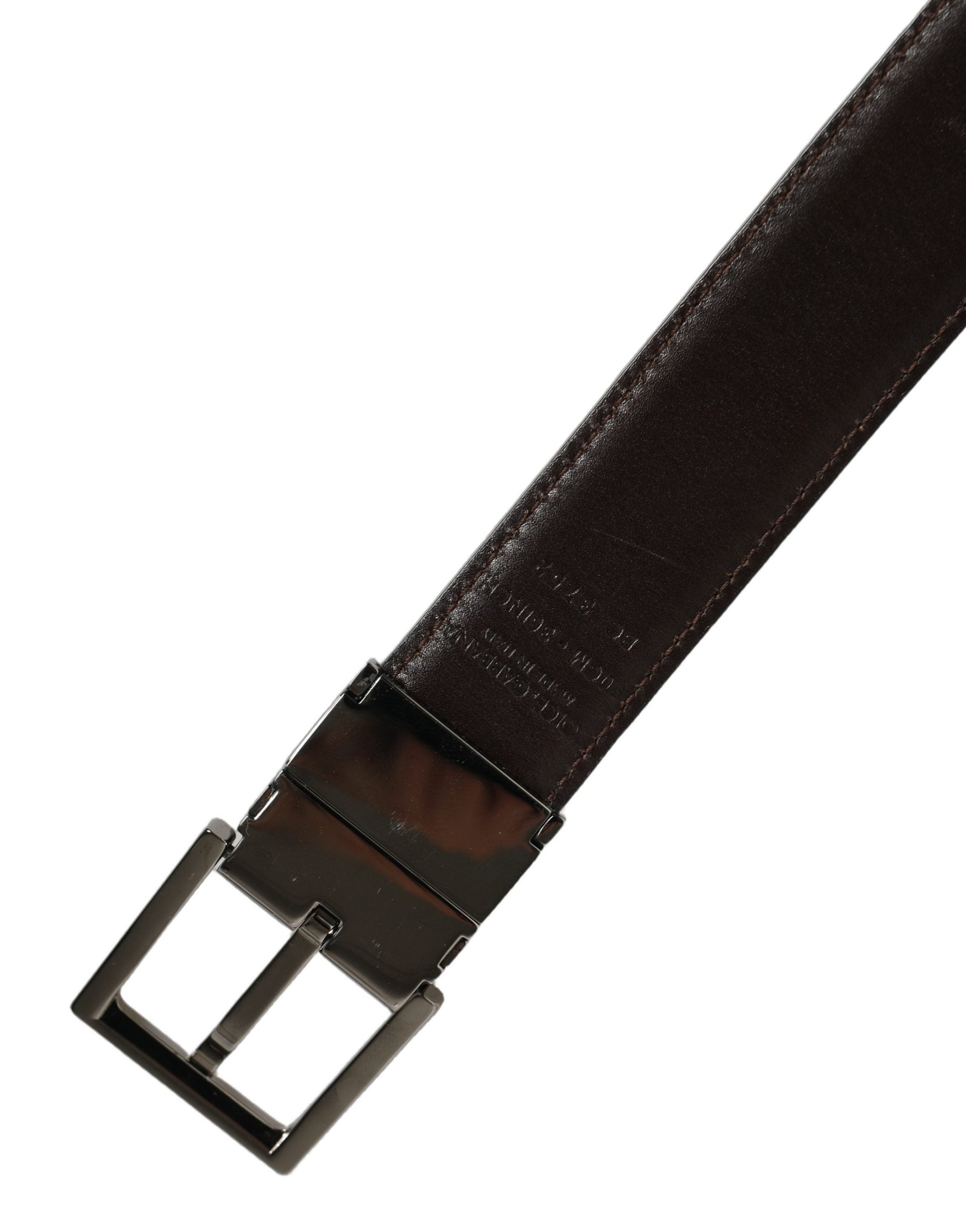 Dolce & Gabbana Black Classic Leather Silver Tone Buckle Belt Dolce & Gabbana