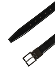 Dolce & Gabbana Black Classic Leather Silver Tone Buckle Belt Dolce & Gabbana