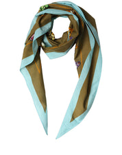 Dolce & Gabbana Men Brown Teddy Bear Cotton Lace Stole Scarf Dolce & Gabbana