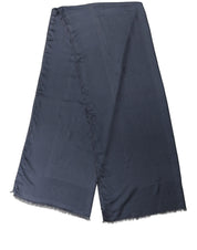 Dolce & Gabbana Dark Blue Modal Frayed Edge Lace Stole Scarf Dolce & Gabbana