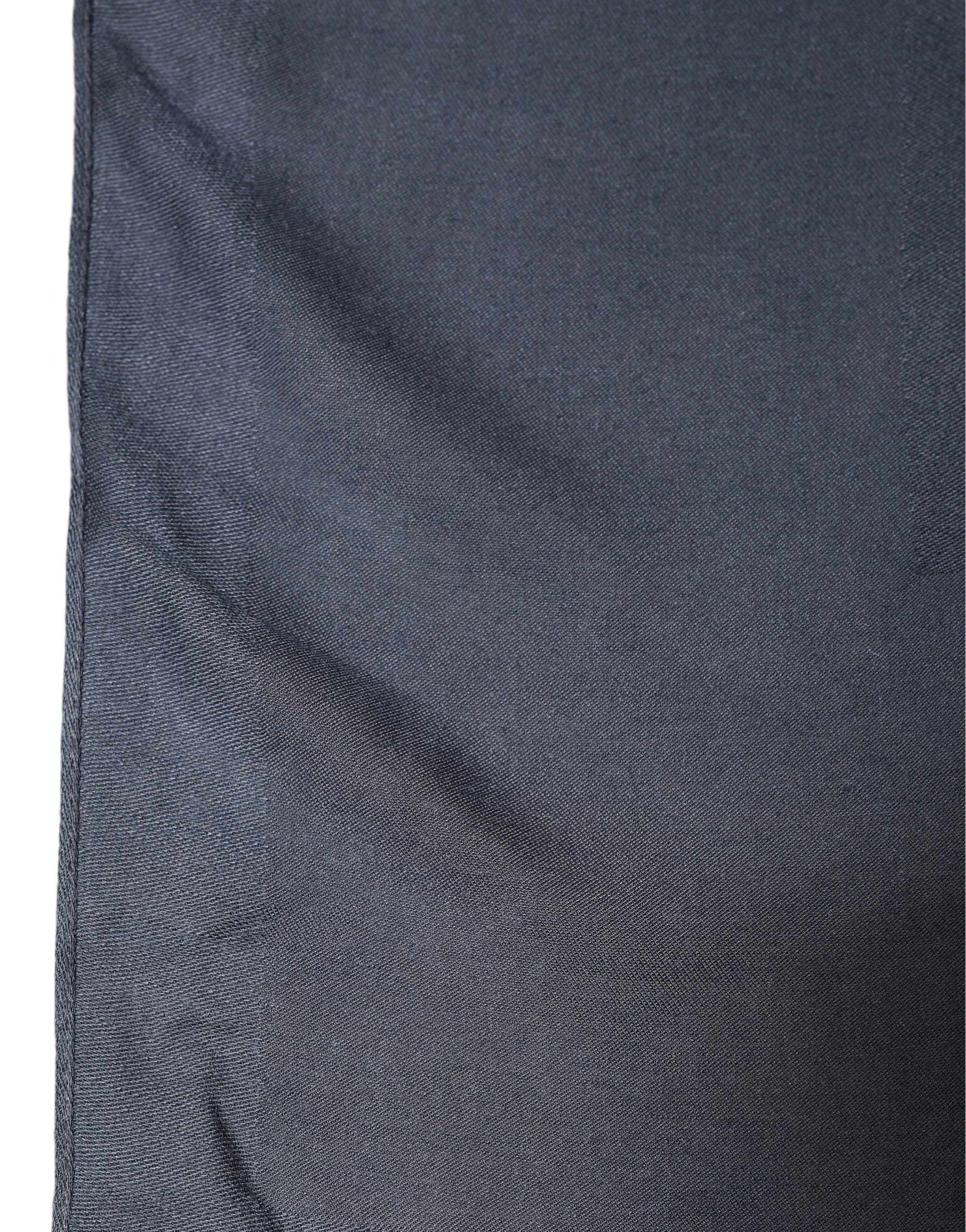 Dolce & Gabbana Dark Blue Modal Frayed Edge Lace Stole Scarf Dolce & Gabbana