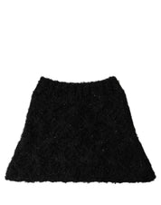 Dolce & Gabbana Men Black Cashmere Knitted Neck Warmer Scarf Dolce & Gabbana
