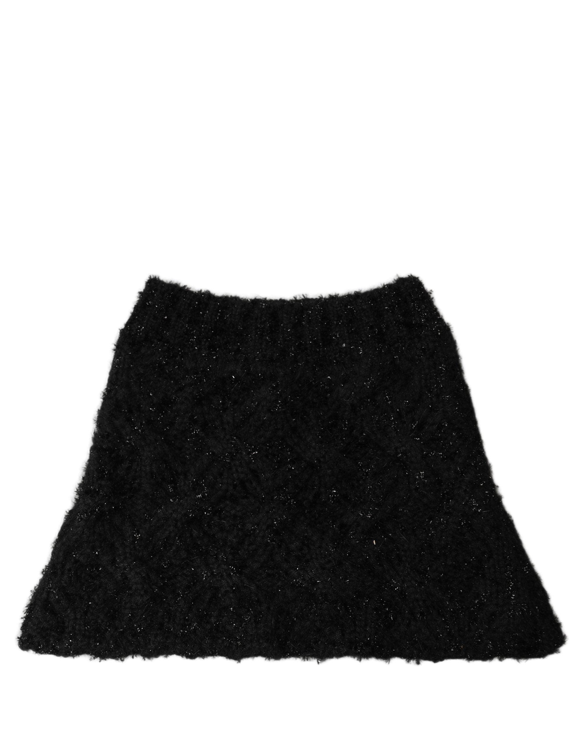 Dolce & Gabbana Men Black Cashmere Knitted Neck Warmer Scarf Dolce & Gabbana