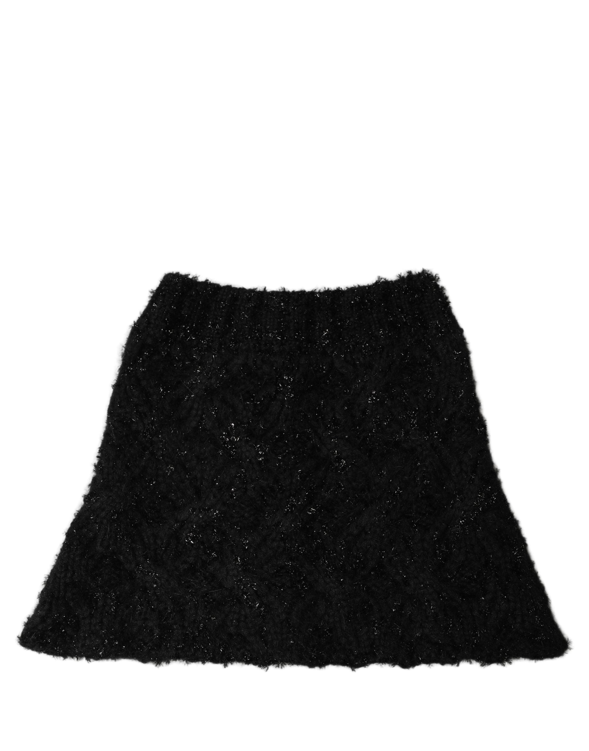 Dolce & Gabbana Men Black Cashmere Knitted Neck Warmer Scarf Dolce & Gabbana