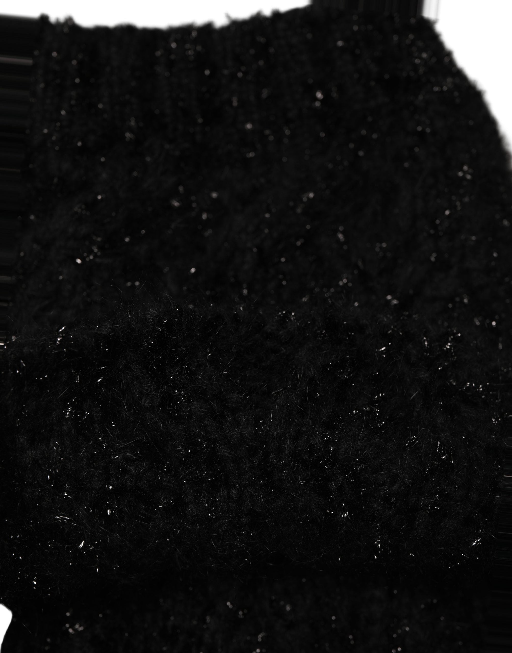 Dolce & Gabbana Men Black Cashmere Knitted Neck Warmer Scarf Dolce & Gabbana