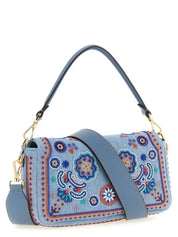 Fendi Blue Cotton Shoulder Bag
