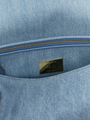 Fendi Blue Cotton Shoulder Bag