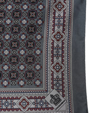 Dolce & Gabbana Gray Geometric Pocket Square Foulard Scarf