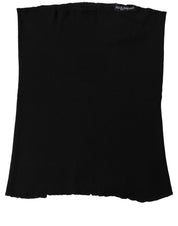 Dolce & Gabbana Men Black Viscose Knitted Neck Warmer Scarf Dolce & Gabbana