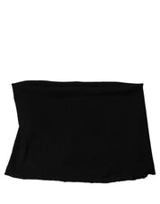 Dolce & Gabbana Men Black Viscose Knitted Neck Warmer Scarf Dolce & Gabbana
