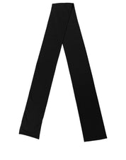 Dolce & Gabbana Black Wool Knitted Neck Shawl Foulard Scarf Dolce & Gabbana