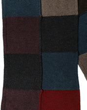 Dolce & Gabbana Multicolor Patchwork Knitted Foulard Scarf Dolce & Gabbana