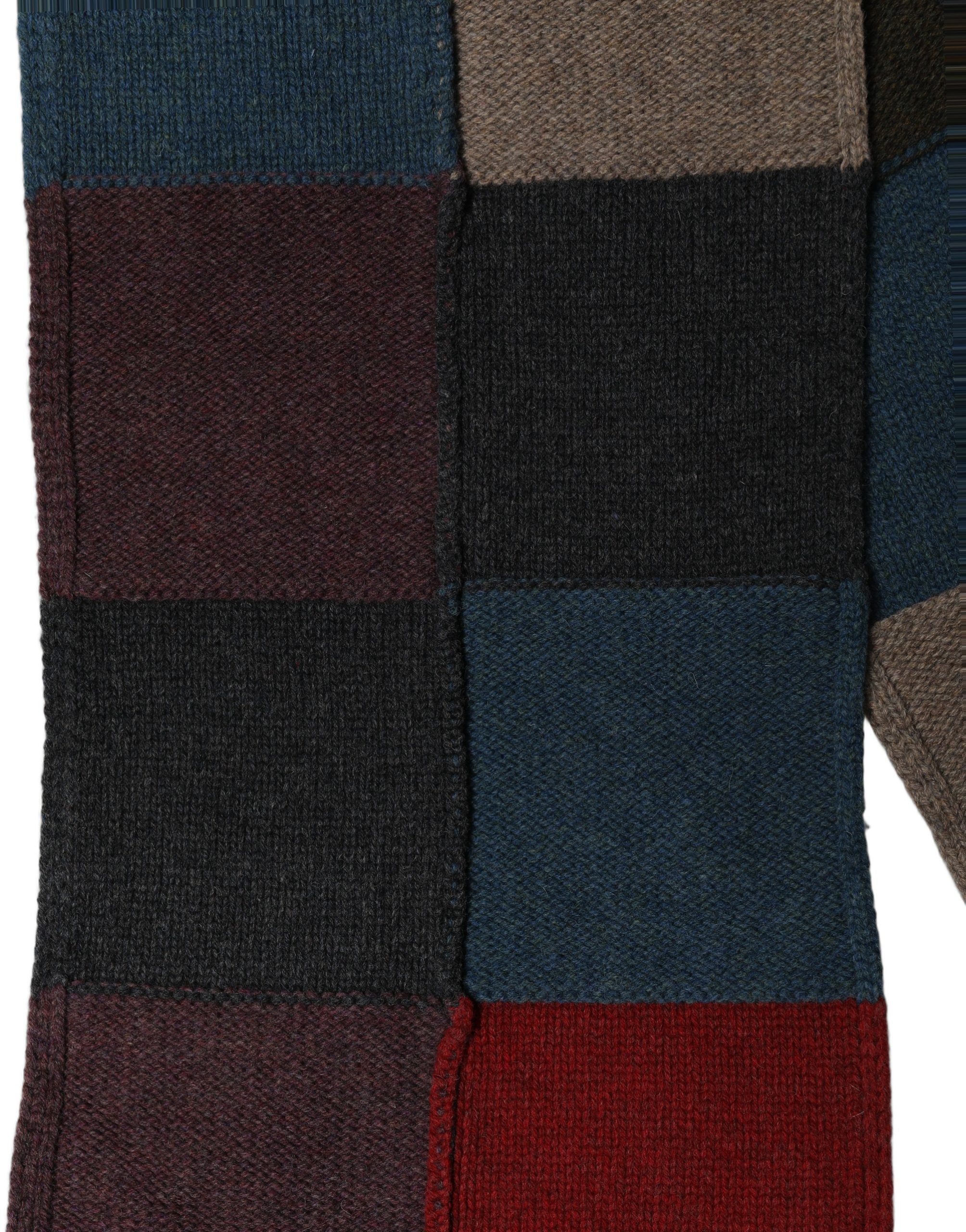Dolce & Gabbana Multicolor Patchwork Knitted Foulard Scarf Dolce & Gabbana