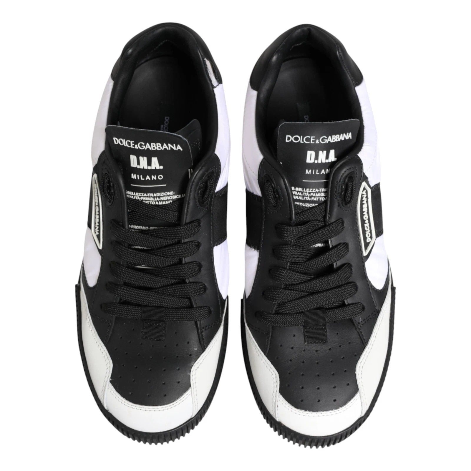 Dolce & Gabbana Black White MIAMI Low Top Men Sneakers Shoes Dolce & Gabbana
