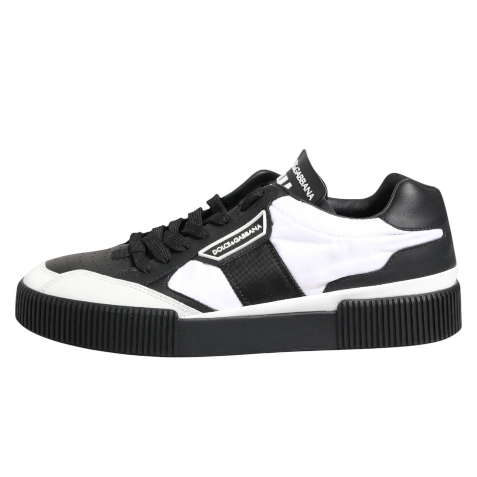 Dolce & Gabbana Black White MIAMI Low Top Men Sneakers Shoes Dolce & Gabbana