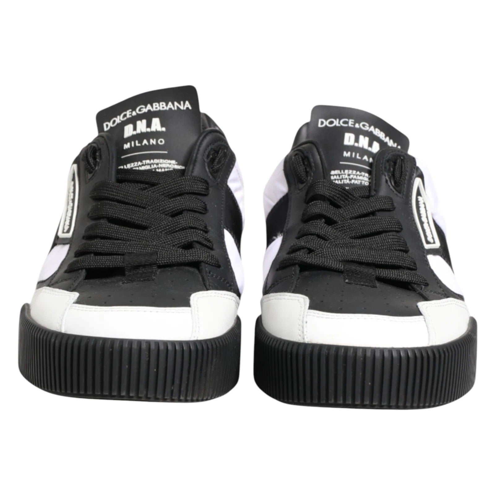 Dolce & Gabbana Black White MIAMI Low Top Men Sneakers Shoes Dolce & Gabbana