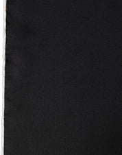 Dolce & Gabbana Men Black Silk Pocket Square Foulard Scarf Dolce & Gabbana