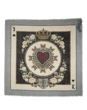 Dolce & Gabbana Men Multicolor King of Hearts Square Foulard Scarf Dolce & Gabbana