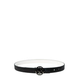Armani Exchange Black Polyester Thin Belt