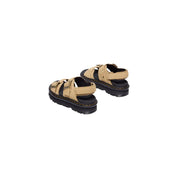 Dr. Martens Beige Leather Platform Sandals