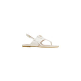 Liu Jo White Leather Flat Sandals