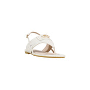 Liu Jo White Leather Flat Sandals