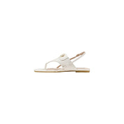 Liu Jo White Leather Flat Sandals