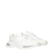 Dolce & Gabbana White Fabric Athletic Sneakers