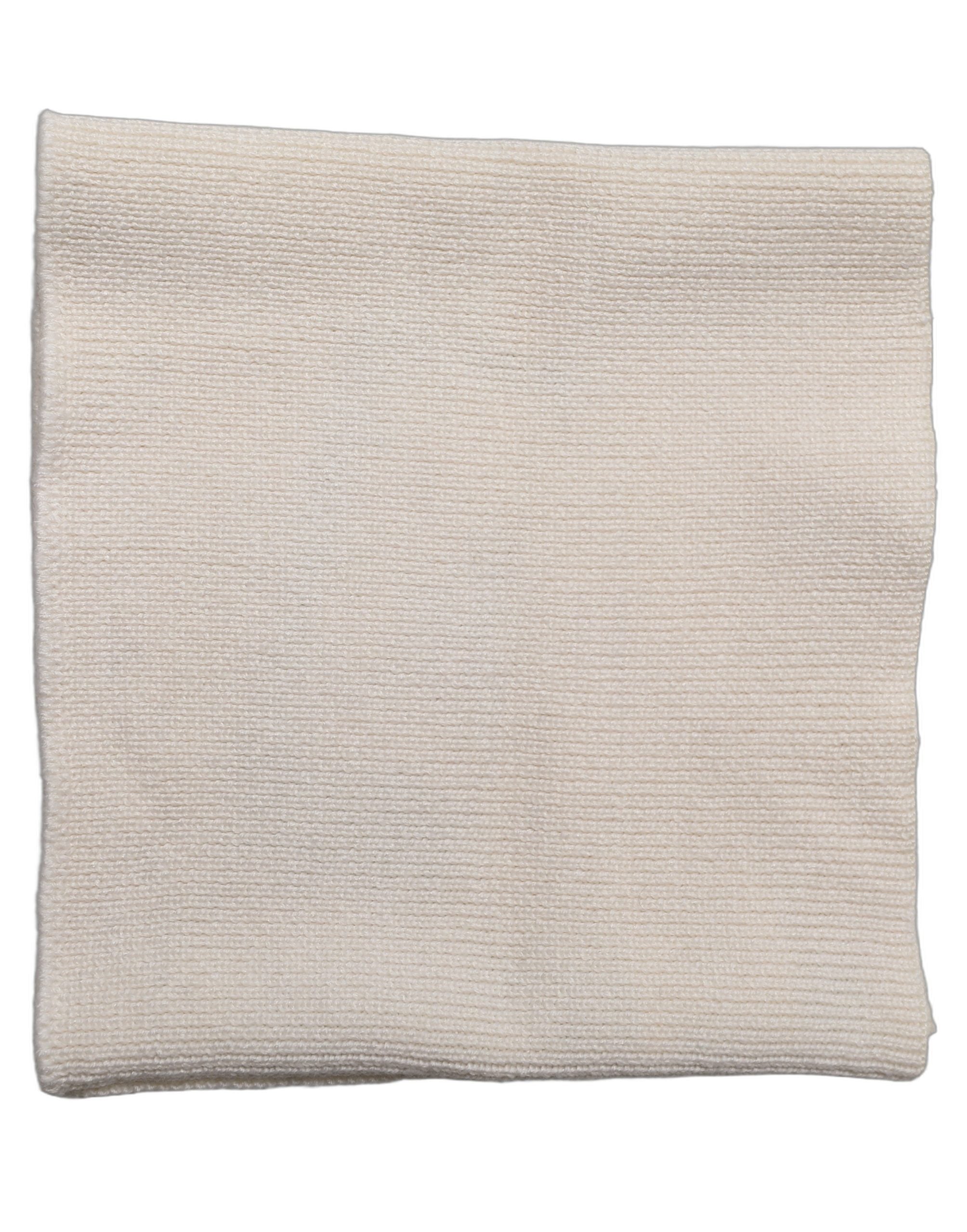 Dolce & Gabbana Men White Polyester Knitted Neck Warmer Scarf Dolce & Gabbana