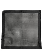 Dolce & Gabbana Black White Patterned Pocket Square Scarf Dolce & Gabbana