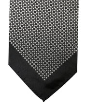 Dolce & Gabbana Black White Patterned Pocket Square Scarf Dolce & Gabbana